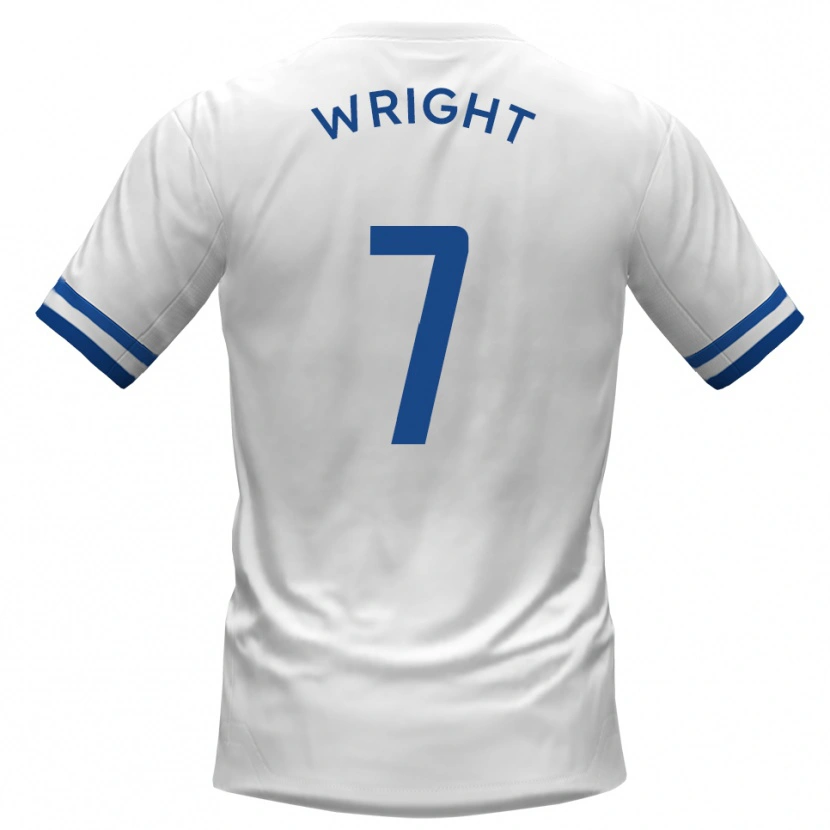 Danxen Mujer Camiseta Max Wright #7 Blanco Azul 2ª Equipación 2025/26 La Camisa México
