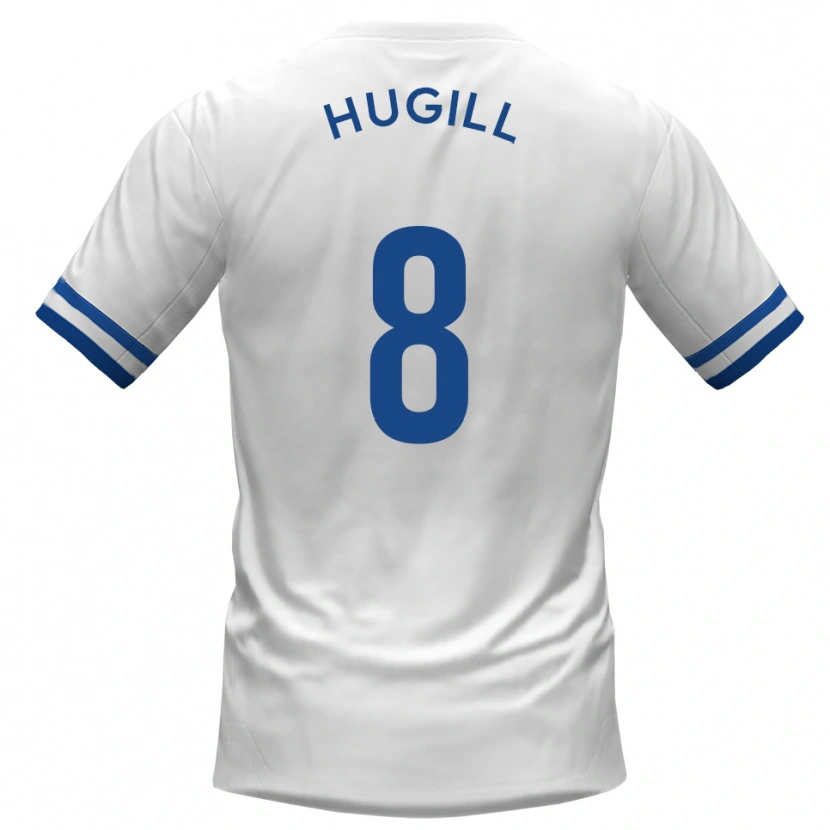 Danxen Mujer Camiseta Will Hugill #8 Blanco Azul 2ª Equipación 2025/26 La Camisa México