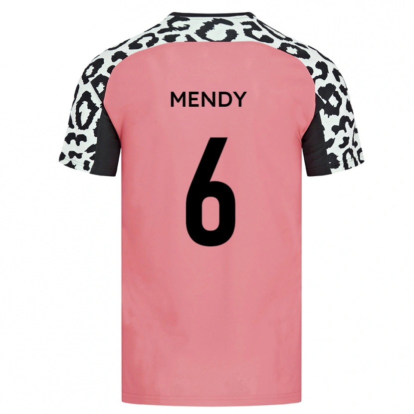 Danxen Mujer Camiseta Laurent Mendy #6 Rosa Negro 2ª Equipación 2025/26 La Camisa México