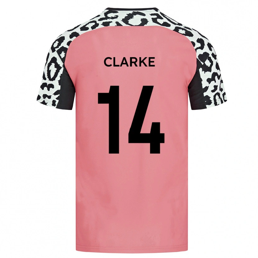 Danxen Mujer Camiseta Jayden Clarke #14 Rosa Negro 2ª Equipación 2025/26 La Camisa México