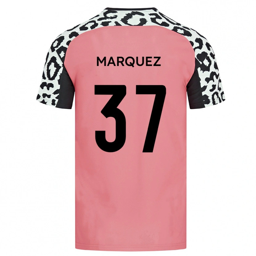 Danxen Mujer Camiseta Jose Marquez #37 Rosa Negro 2ª Equipación 2025/26 La Camisa México