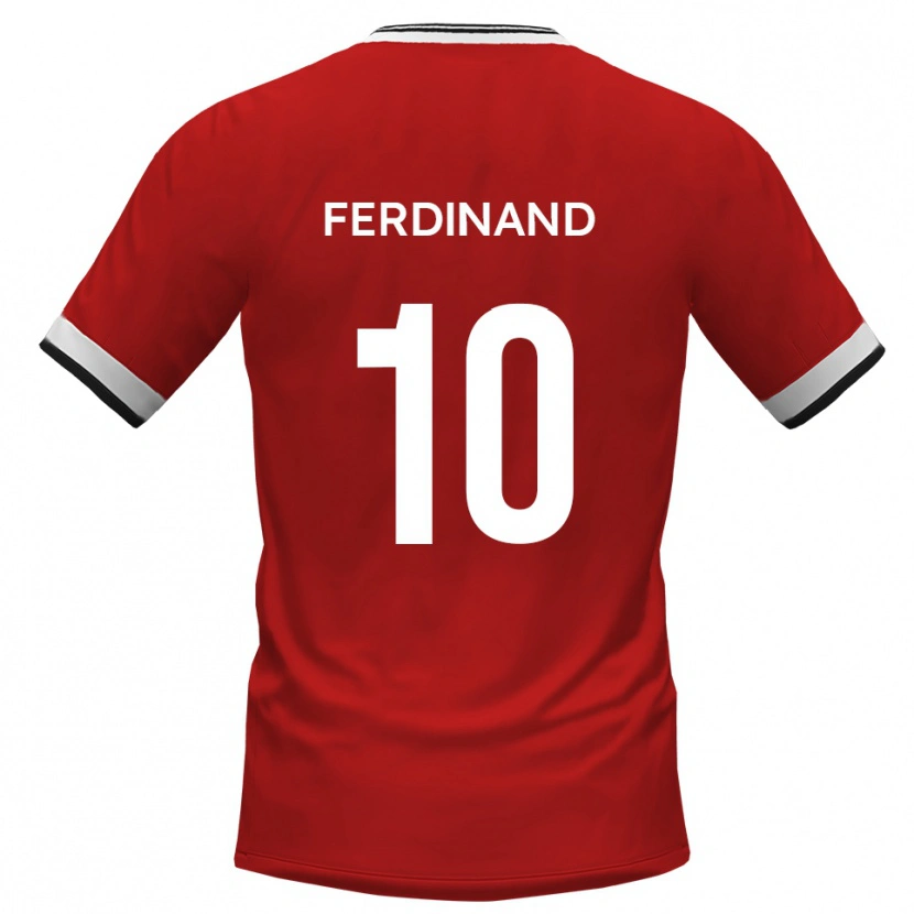 Danxen Mujer Camiseta Kane Ferdinand #10 Blanco Negro 2ª Equipación 2025/26 La Camisa México
