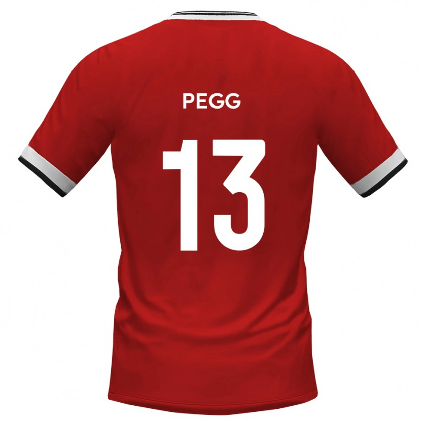Danxen Mujer Camiseta Lewis Pegg #13 Blanco Negro 2ª Equipación 2025/26 La Camisa México