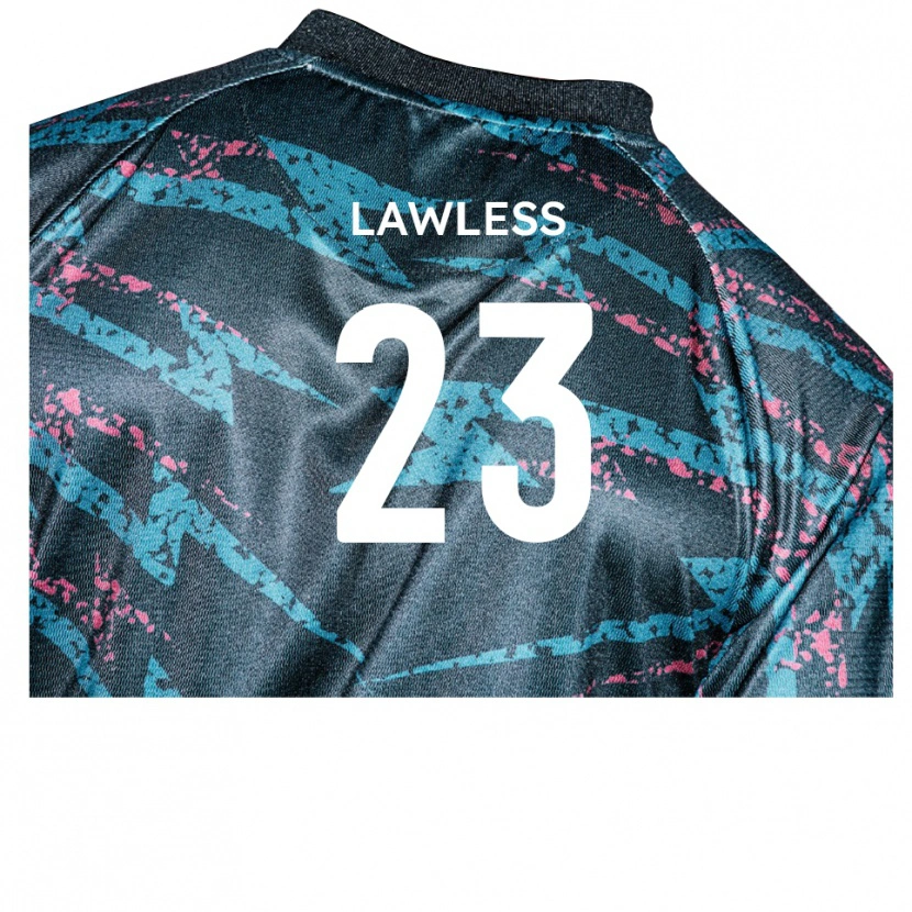 Danxen Mujer Camiseta Conor Lawless #23 Negro Azul Marino 2ª Equipación 2025/26 La Camisa México