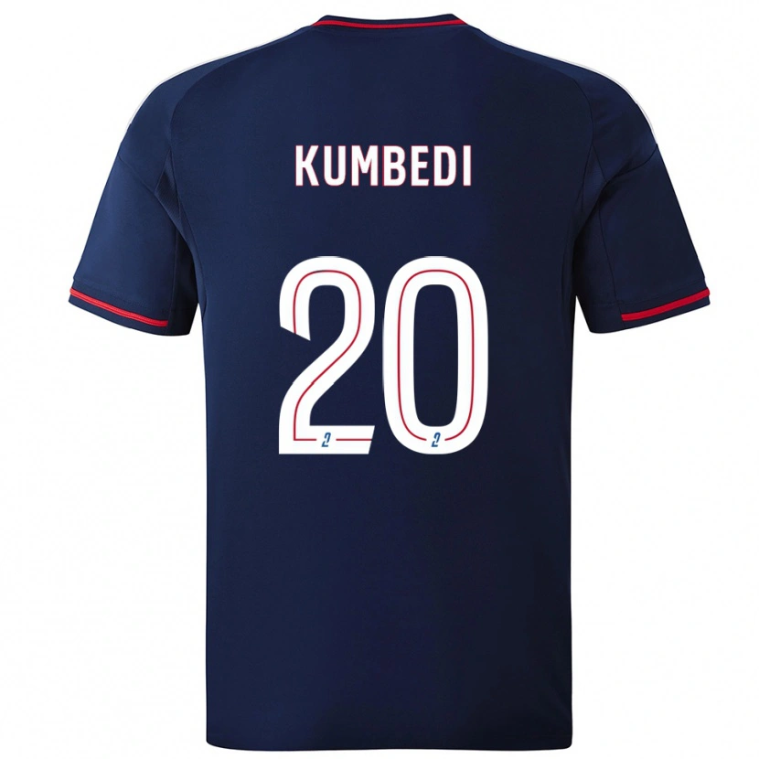 Danxen Mujer Camiseta Saël Kumbedi #20 Azul Marino Rojo 2ª Equipación 2025/26 La Camisa México