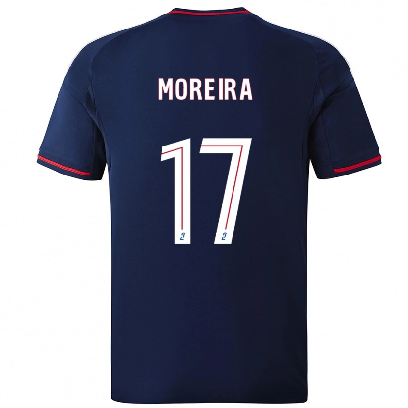 Danxen Mujer Camiseta Afonso Moreira #17 Azul Marino Rojo 2ª Equipación 2025/26 La Camisa México
