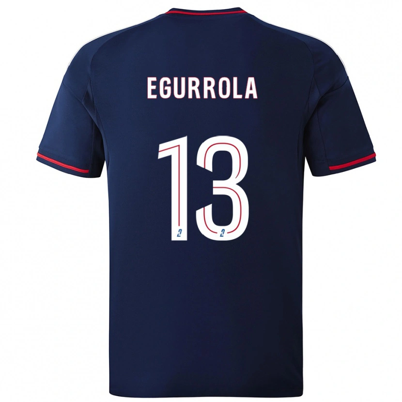 Danxen Mujer Camiseta Damaris Egurrola #13 Azul Marino Rojo 2ª Equipación 2025/26 La Camisa México