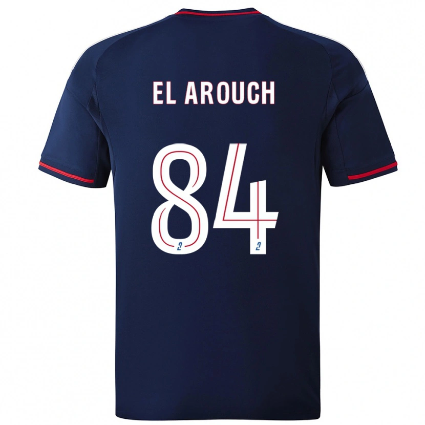Danxen Mujer Camiseta Mohamed El Arouch #84 Azul Marino Rojo 2ª Equipación 2025/26 La Camisa México