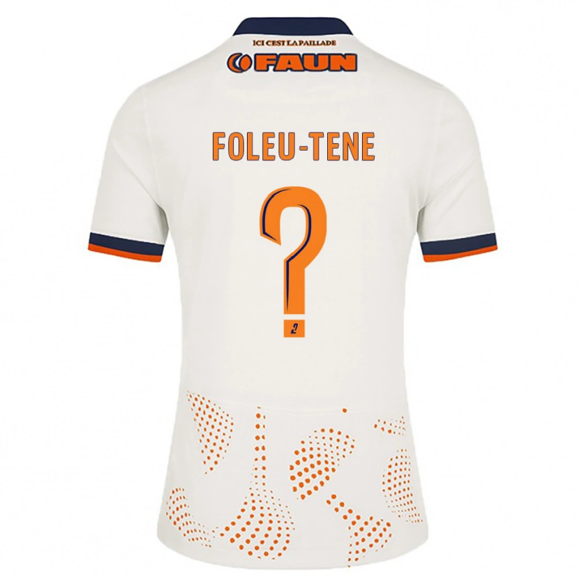 Danxen Mujer Camiseta Kévin Foleu-Tene #0 Blanco Naranja 2ª Equipación 2025/26 La Camisa México