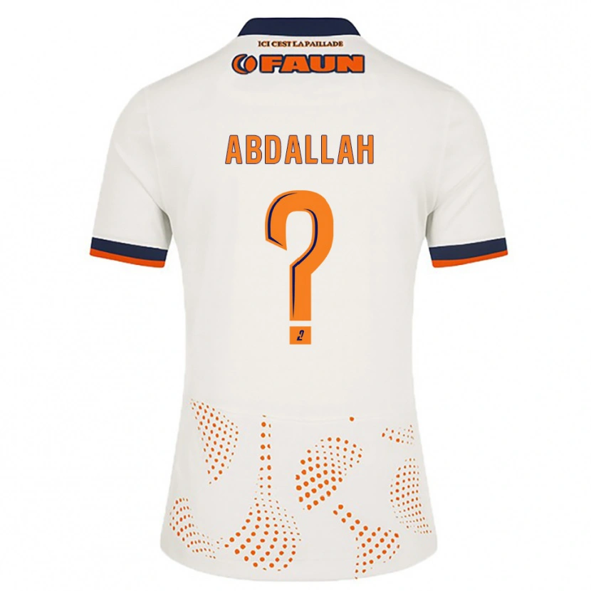 Danxen Mujer Camiseta Ikrame Abdallah #0 Blanco Naranja 2ª Equipación 2025/26 La Camisa México