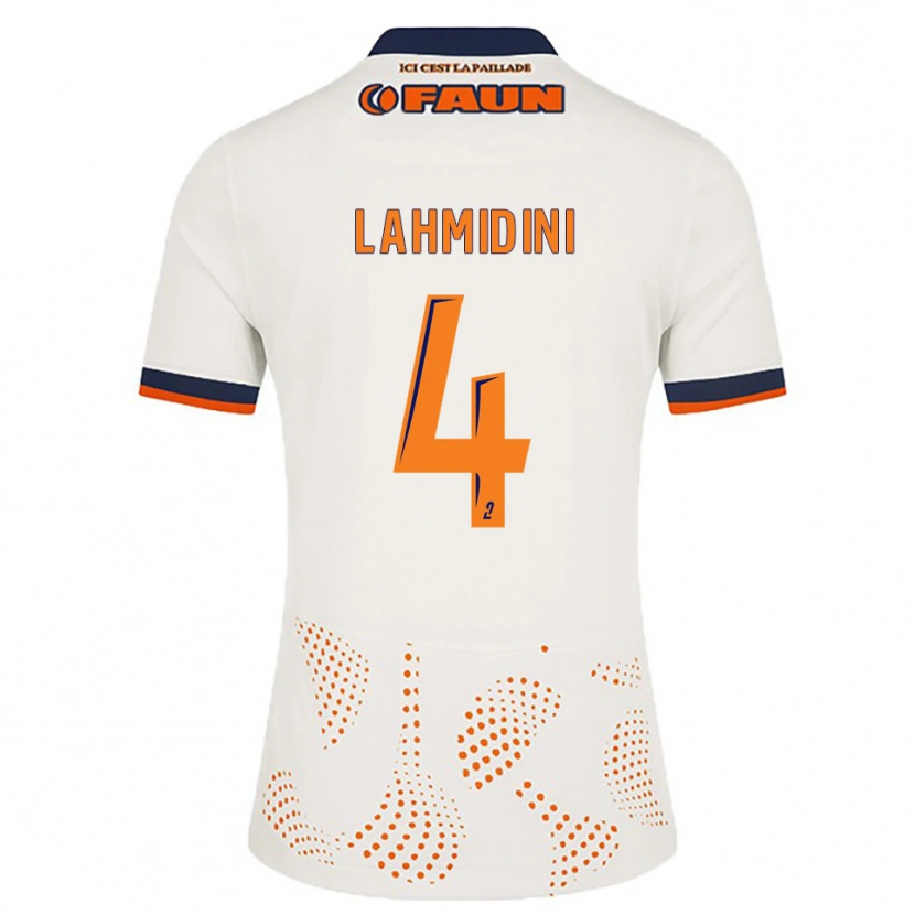 Danxen Mujer Camiseta Marouan Lahmidini #4 Blanco Naranja 2ª Equipación 2025/26 La Camisa México