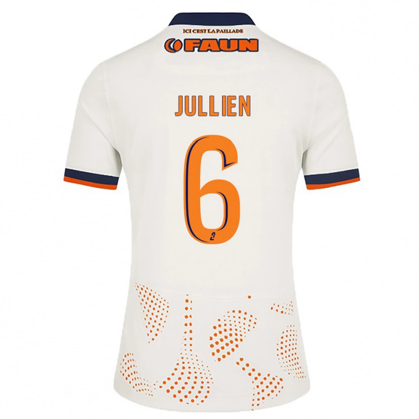 Danxen Mujer Camiseta Christopher Jullien #6 Blanco Naranja 2ª Equipación 2025/26 La Camisa México