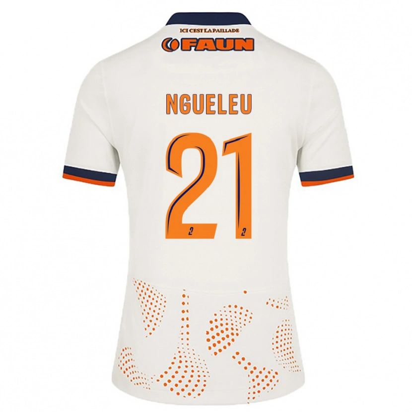 Danxen Mujer Camiseta Nina Ngueleu #21 Blanco Naranja 2ª Equipación 2025/26 La Camisa México