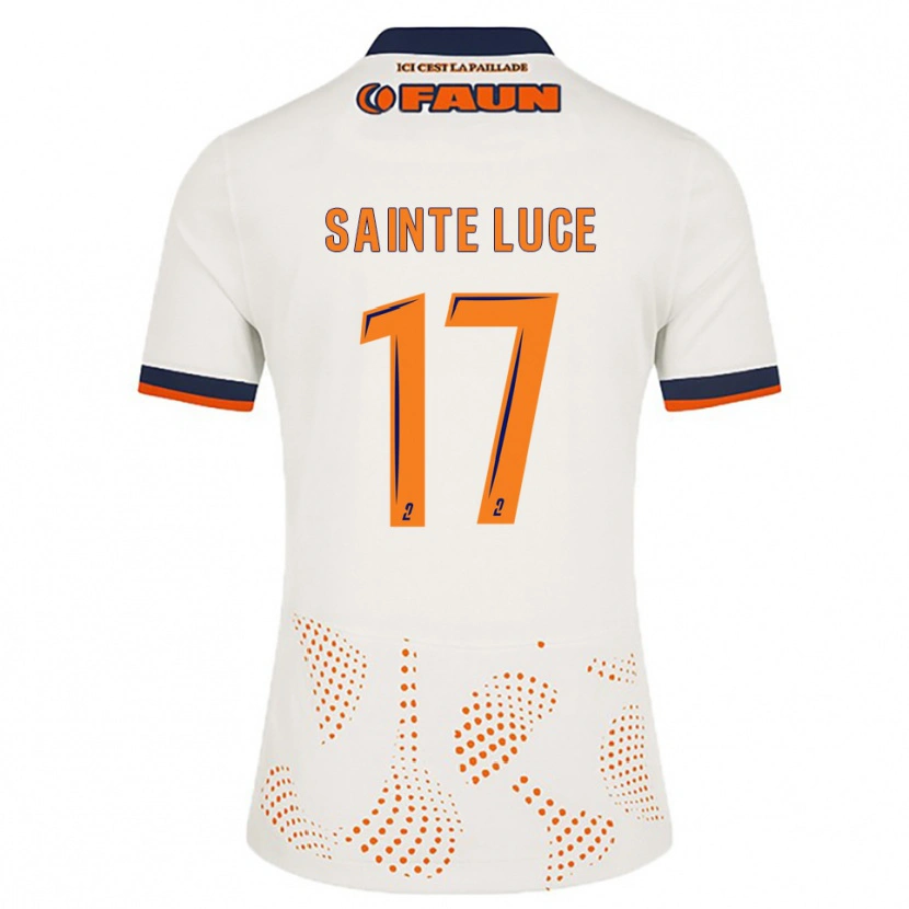 Danxen Mujer Camiseta Théo Sainte-Luce #17 Blanco Naranja 2ª Equipación 2025/26 La Camisa México