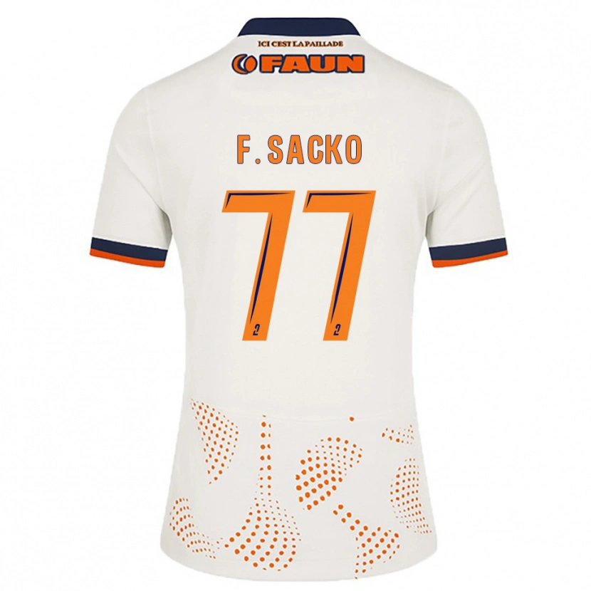 Danxen Mujer Camiseta Falaye Sacko #77 Blanco Naranja 2ª Equipación 2025/26 La Camisa México