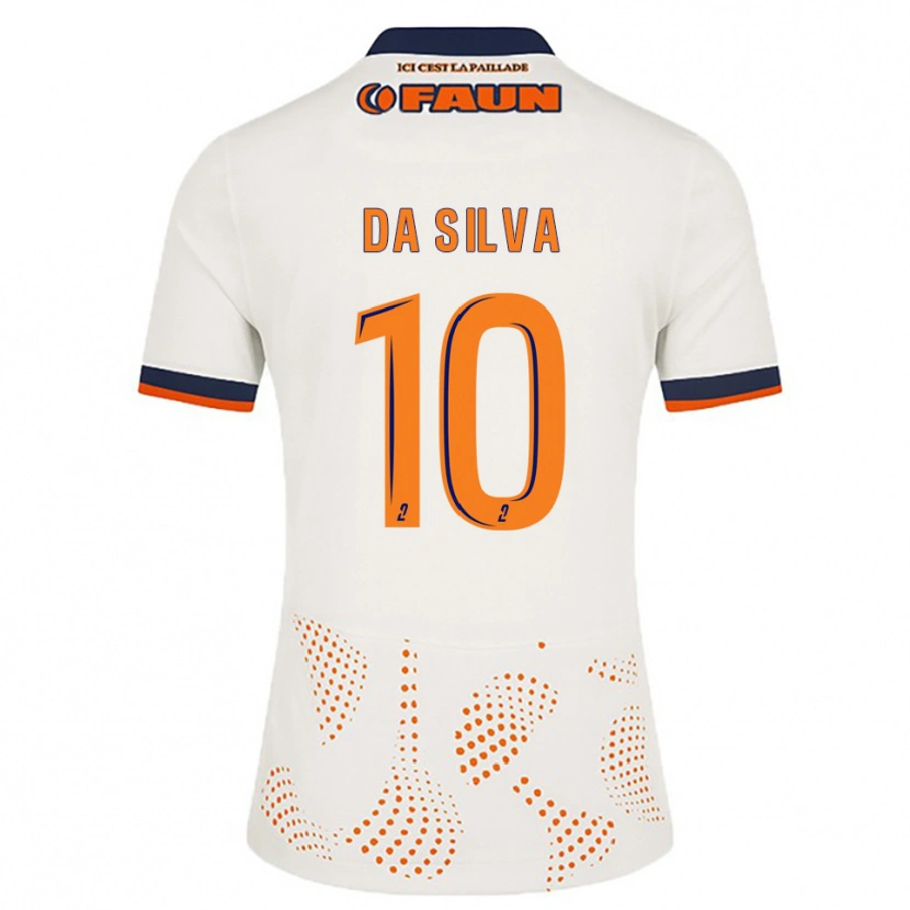Danxen Mujer Camiseta Lucas Da Silva #10 Blanco Naranja 2ª Equipación 2025/26 La Camisa México