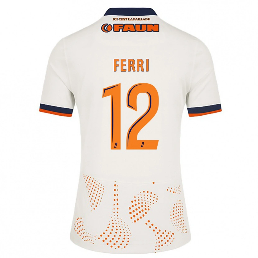 Danxen Mujer Camiseta Jordan Ferri #12 Blanco Naranja 2ª Equipación 2025/26 La Camisa México