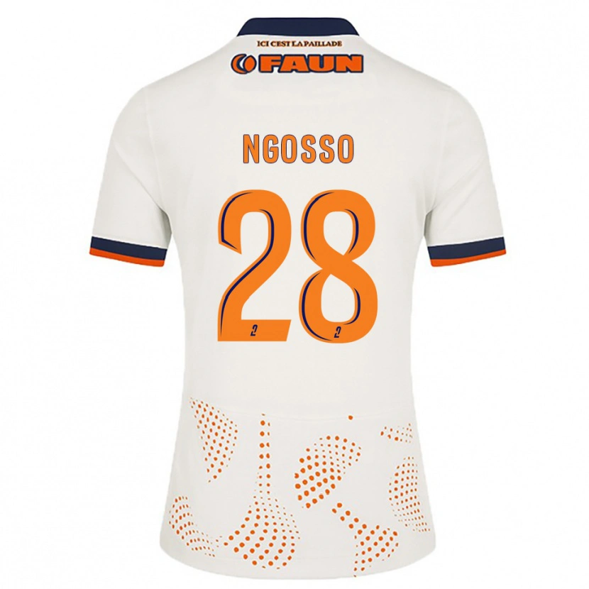 Danxen Mujer Camiseta Glenn Ngosso #28 Blanco Naranja 2ª Equipación 2025/26 La Camisa México