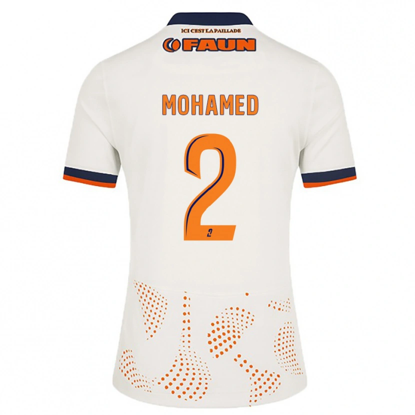 Danxen Mujer Camiseta Isyak Mohamed #2 Blanco Naranja 2ª Equipación 2025/26 La Camisa México