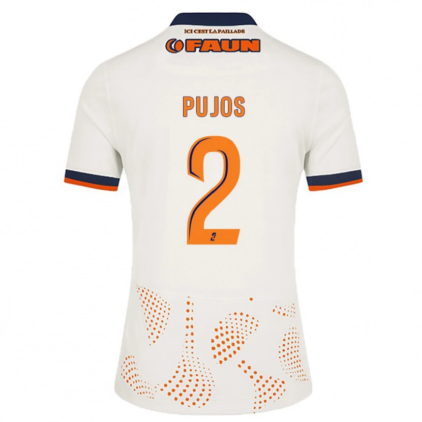 Danxen Mujer Camiseta Lenny Pujos #2 Blanco Naranja 2ª Equipación 2025/26 La Camisa México