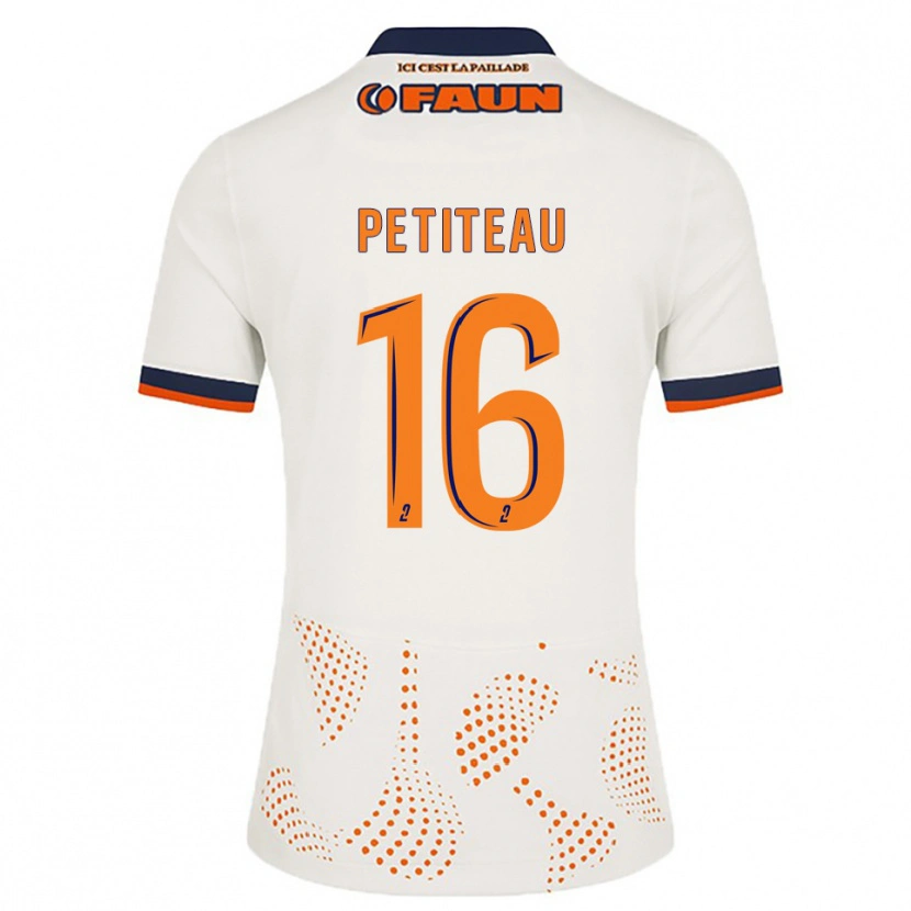 Danxen Mujer Camiseta Marie Petiteau #16 Blanco Naranja 2ª Equipación 2025/26 La Camisa México