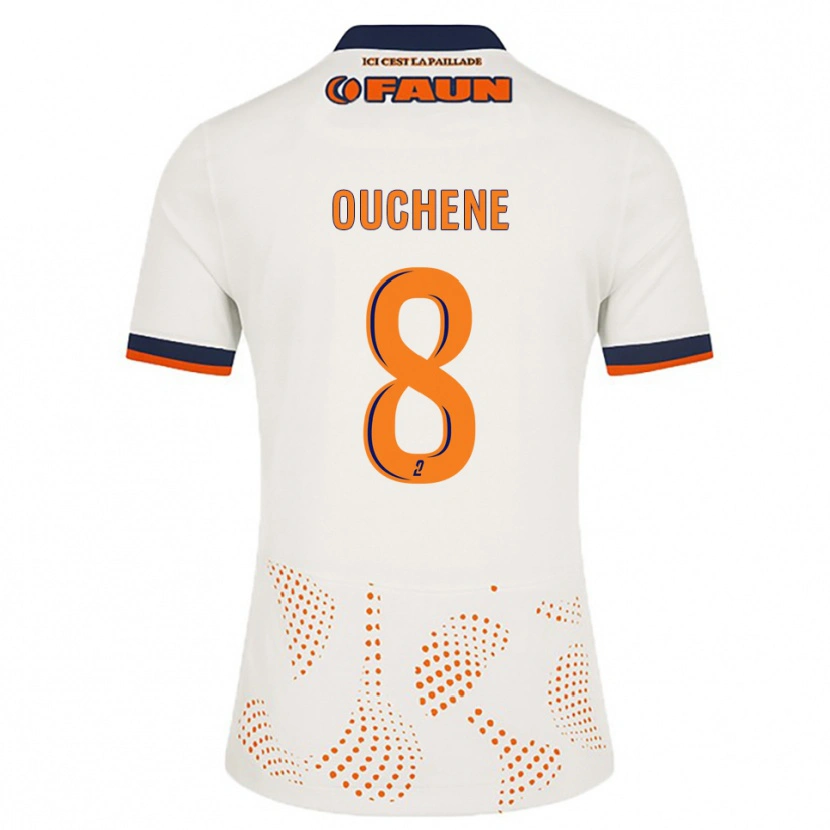 Danxen Mujer Camiseta Sonia Ouchene #8 Blanco Naranja 2ª Equipación 2025/26 La Camisa México
