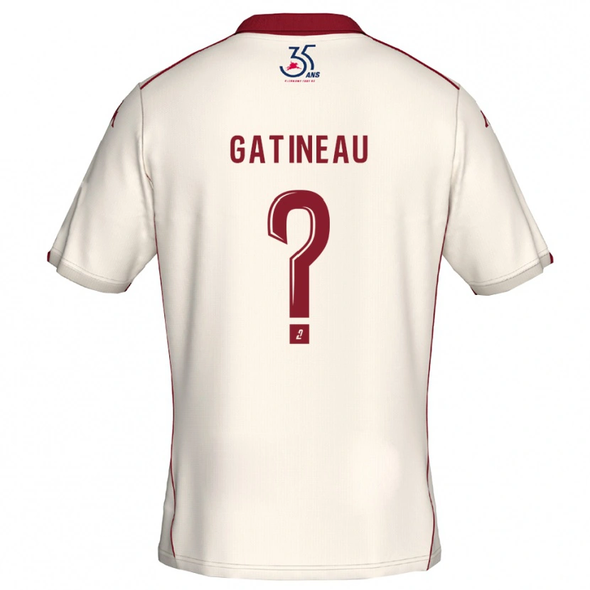 Danxen Mujer Camiseta Anthony Gatineau #0 Blanco Borgoña 2ª Equipación 2025/26 La Camisa México
