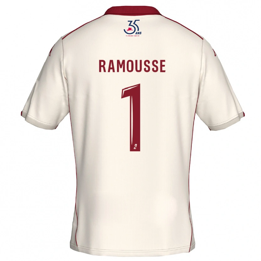 Danxen Mujer Camiseta Théo Ramousse #1 Blanco Borgoña 2ª Equipación 2025/26 La Camisa México