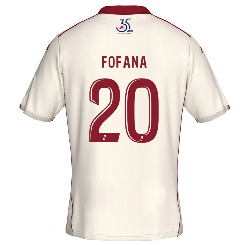 Danxen Mujer Camiseta Oumou Fofana #20 Blanco Borgoña 2ª Equipación 2025/26 La Camisa México