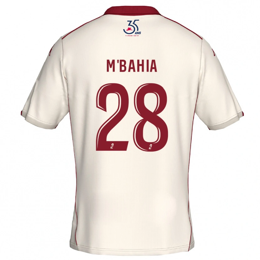 Danxen Mujer Camiseta Ivan M'bahia #28 Blanco Borgoña 2ª Equipación 2025/26 La Camisa México