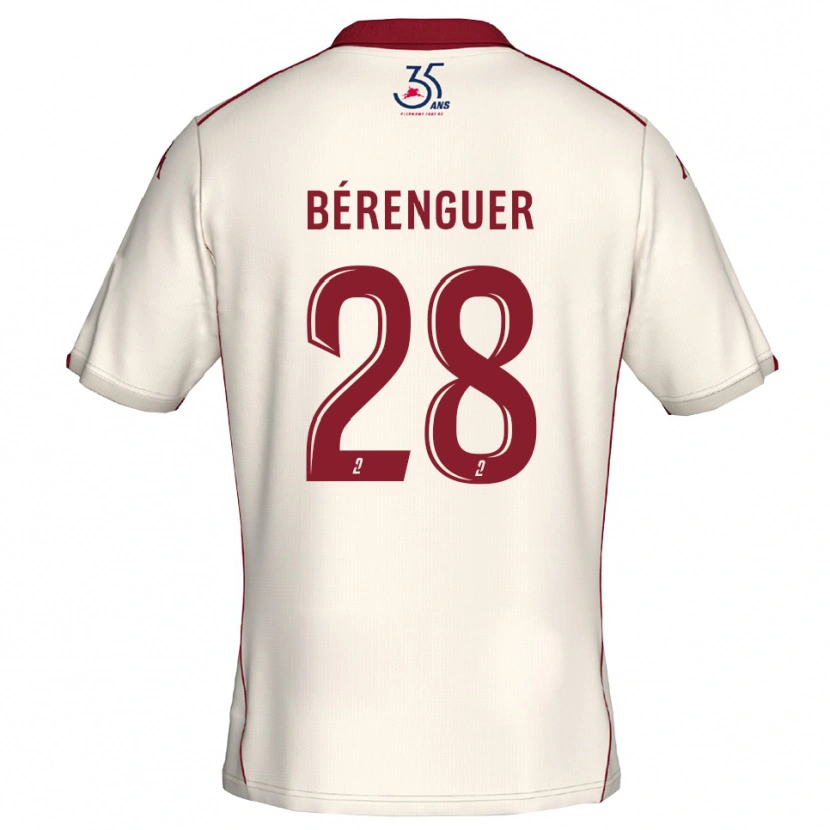 Danxen Mujer Camiseta Camille Bérenguer #28 Blanco Borgoña 2ª Equipación 2025/26 La Camisa México