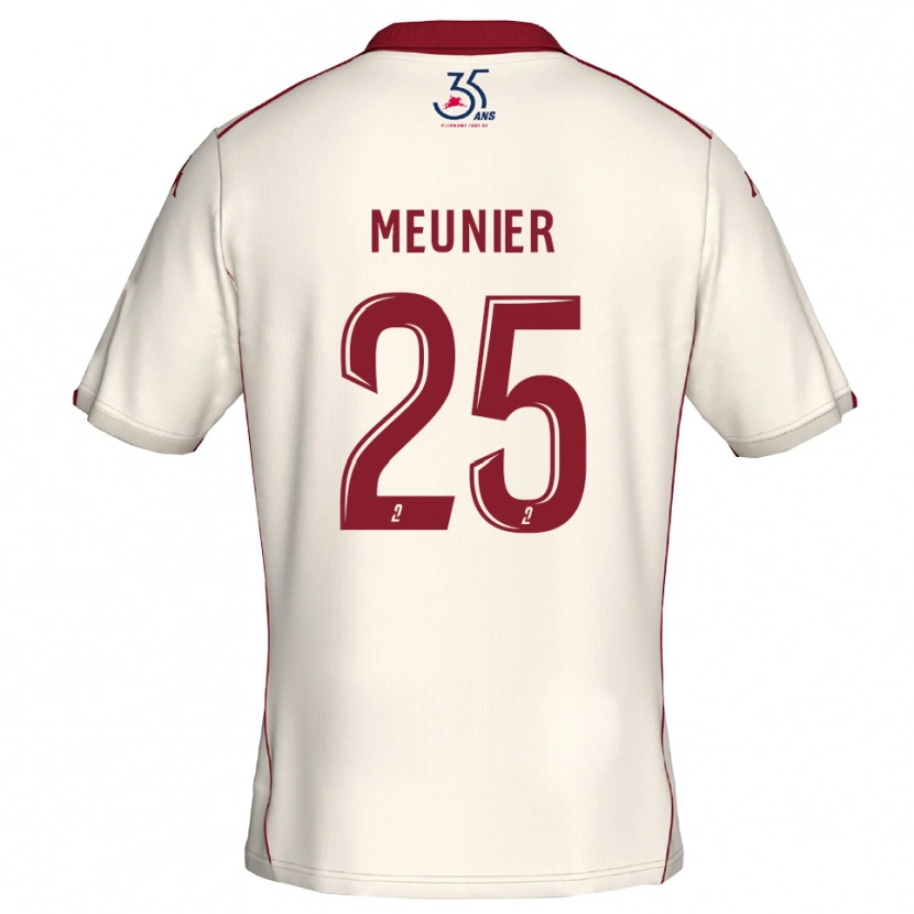 Danxen Mujer Camiseta Emma Meunier #25 Blanco Borgoña 2ª Equipación 2025/26 La Camisa México