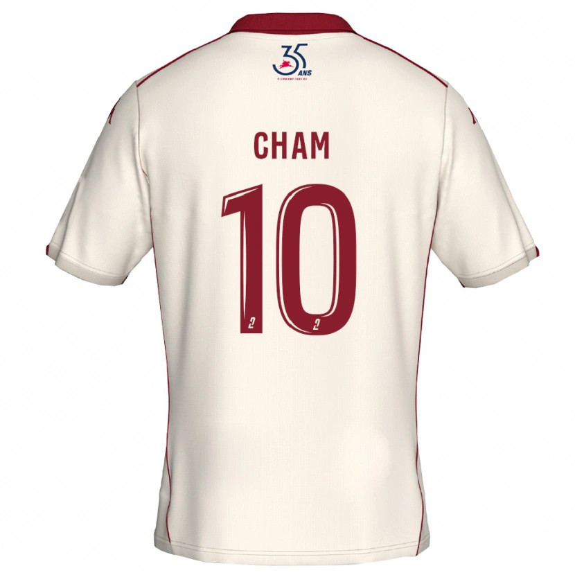 Danxen Mujer Camiseta Muhammed Cham #10 Blanco Borgoña 2ª Equipación 2025/26 La Camisa México