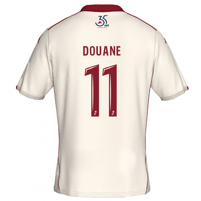 Danxen Mujer Camiseta Maïdine Douane #11 Blanco Borgoña 2ª Equipación 2025/26 La Camisa México