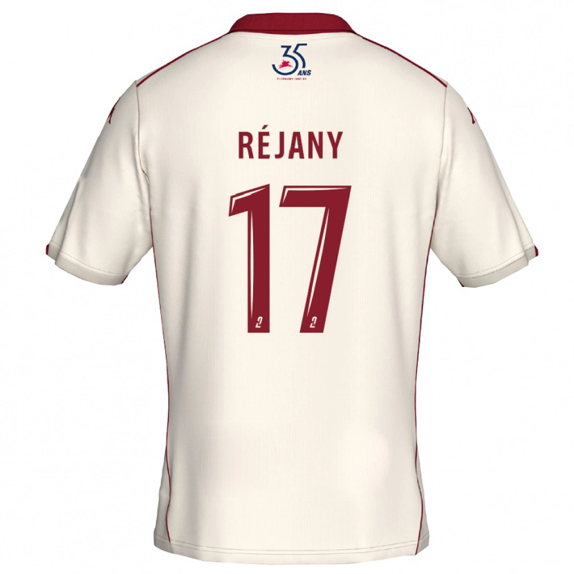 Danxen Mujer Camiseta Louise Réjany #17 Blanco Borgoña 2ª Equipación 2025/26 La Camisa México