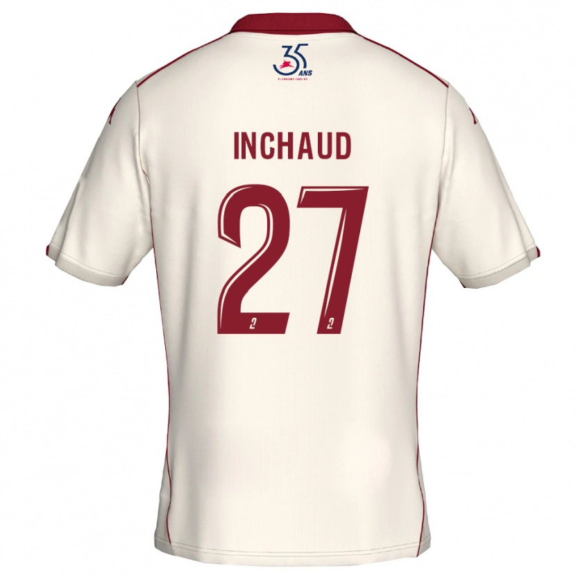 Danxen Mujer Camiseta Marks Inchaud #27 Blanco Borgoña 2ª Equipación 2025/26 La Camisa México