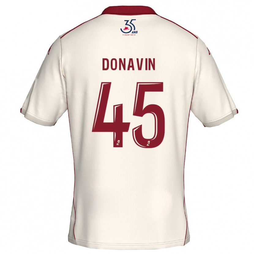 Danxen Mujer Camiseta Matys Donavin #45 Blanco Borgoña 2ª Equipación 2025/26 La Camisa México
