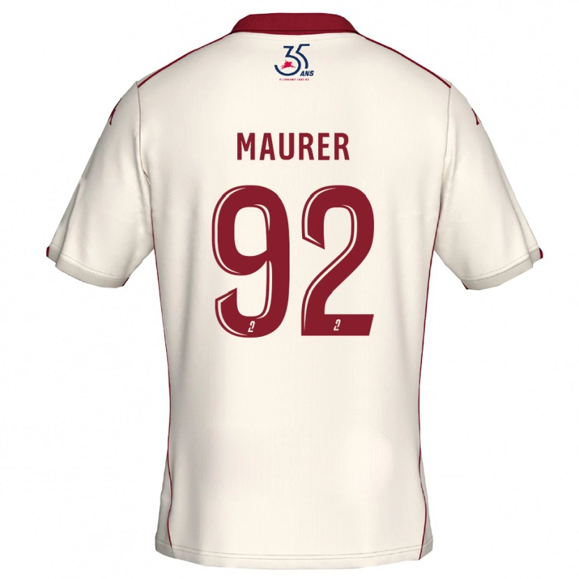 Danxen Mujer Camiseta Aïman Maurer #92 Blanco Borgoña 2ª Equipación 2025/26 La Camisa México