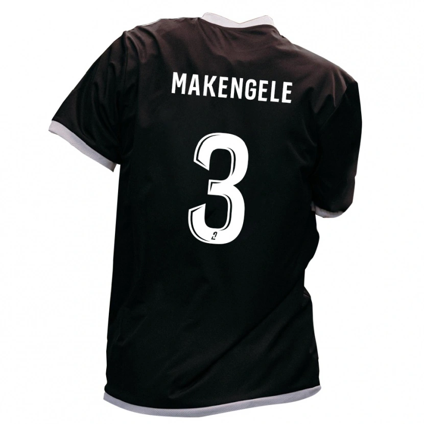 Danxen Mujer Camiseta Rafael Makengele #3 Negro Oro 2ª Equipación 2025/26 La Camisa México