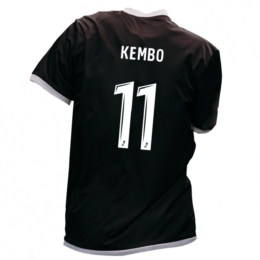 Danxen Mujer Camiseta Driss Kembo #11 Negro Oro 2ª Equipación 2025/26 La Camisa México