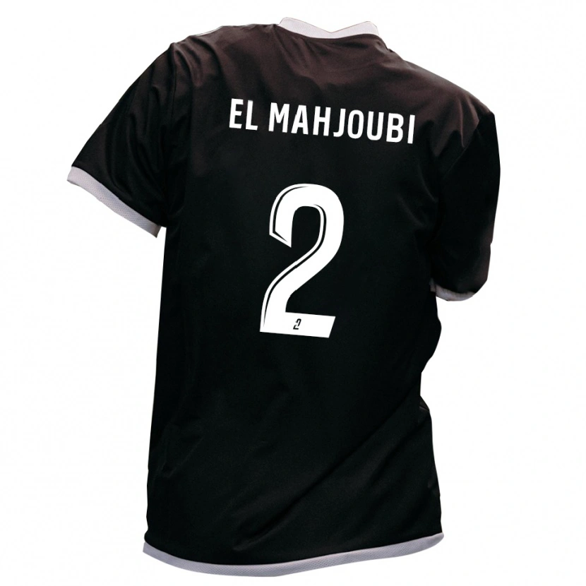 Danxen Mujer Camiseta Djibril El Mahjoubi #2 Negro Oro 2ª Equipación 2025/26 La Camisa México