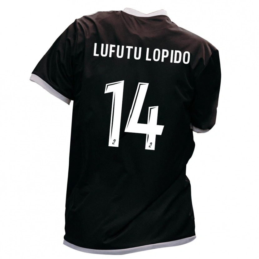 Danxen Mujer Camiseta Brooklyn Lufutu Lopido #14 Negro Oro 2ª Equipación 2025/26 La Camisa México