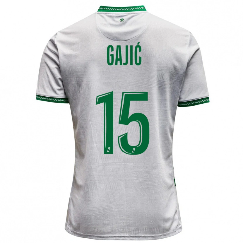 Danxen Mujer Camiseta Aleksandra Gajić #15 Blanco Verde 2ª Equipación 2025/26 La Camisa México