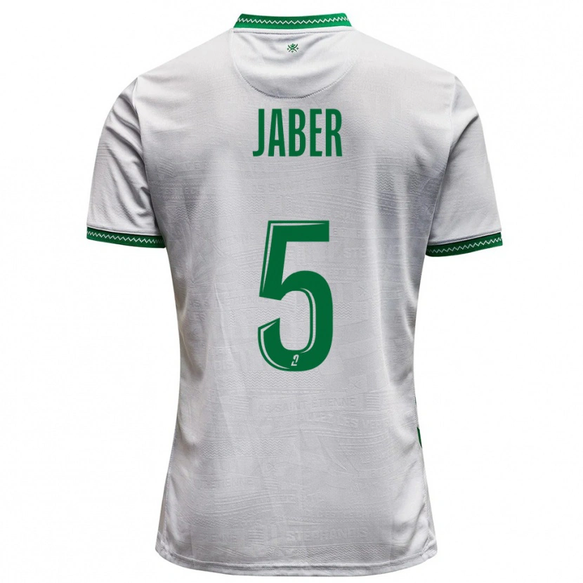 Danxen Mujer Camiseta Mahmoud Jaber #5 Blanco Verde 2ª Equipación 2025/26 La Camisa México