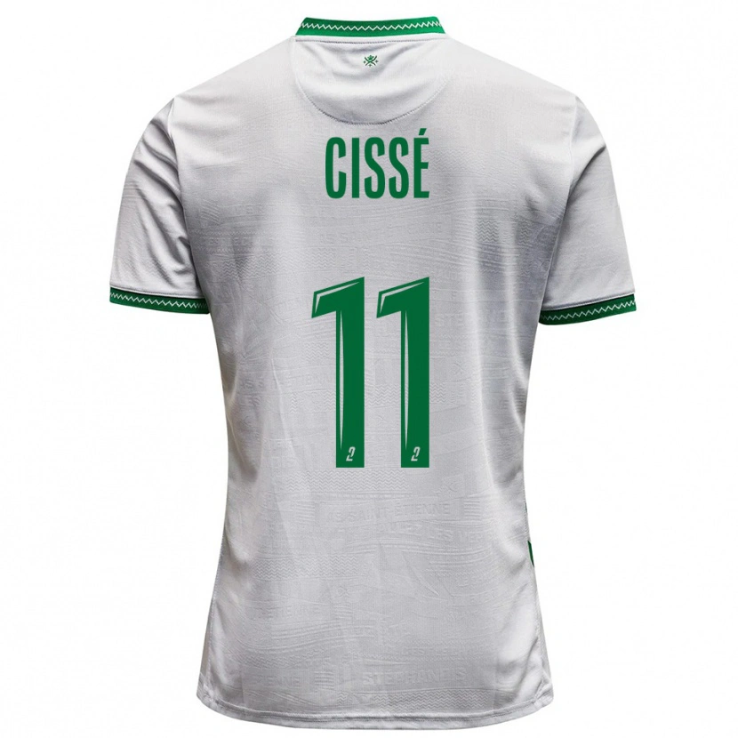 Danxen Mujer Camiseta Karim Cissé #11 Blanco Verde 2ª Equipación 2025/26 La Camisa México