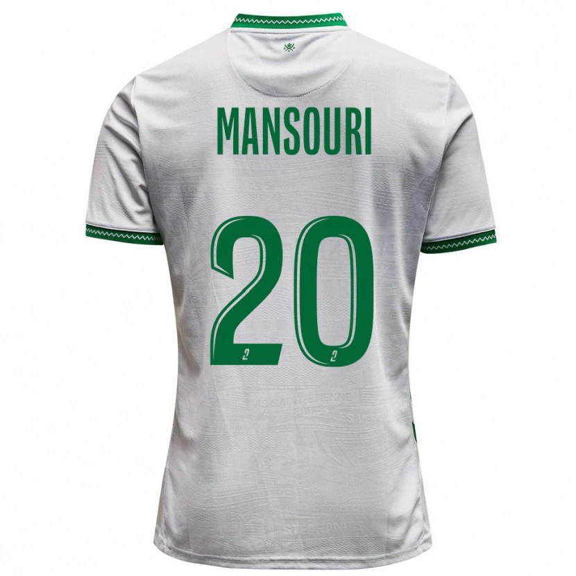 Danxen Mujer Camiseta Ilyes Mansouri #20 Blanco Verde 2ª Equipación 2025/26 La Camisa México
