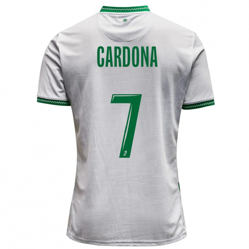 Danxen Mujer Camiseta Irvin Cardona #7 Blanco Verde 2ª Equipación 2025/26 La Camisa México