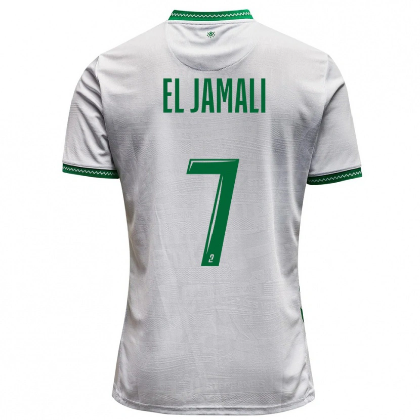 Danxen Mujer Camiseta Nadir El Jamali #7 Blanco Verde 2ª Equipación 2025/26 La Camisa México