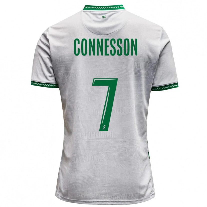 Danxen Mujer Camiseta Adèle Connesson #7 Blanco Verde 2ª Equipación 2025/26 La Camisa México