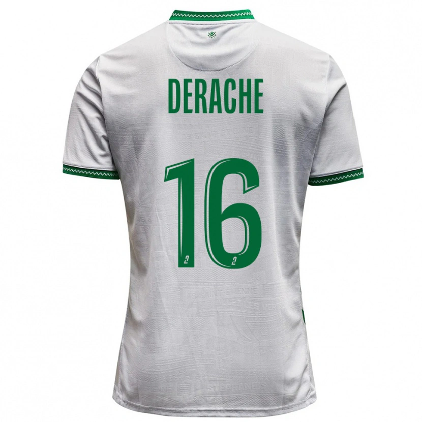 Danxen Mujer Camiseta Joseph Derache #16 Blanco Verde 2ª Equipación 2025/26 La Camisa México